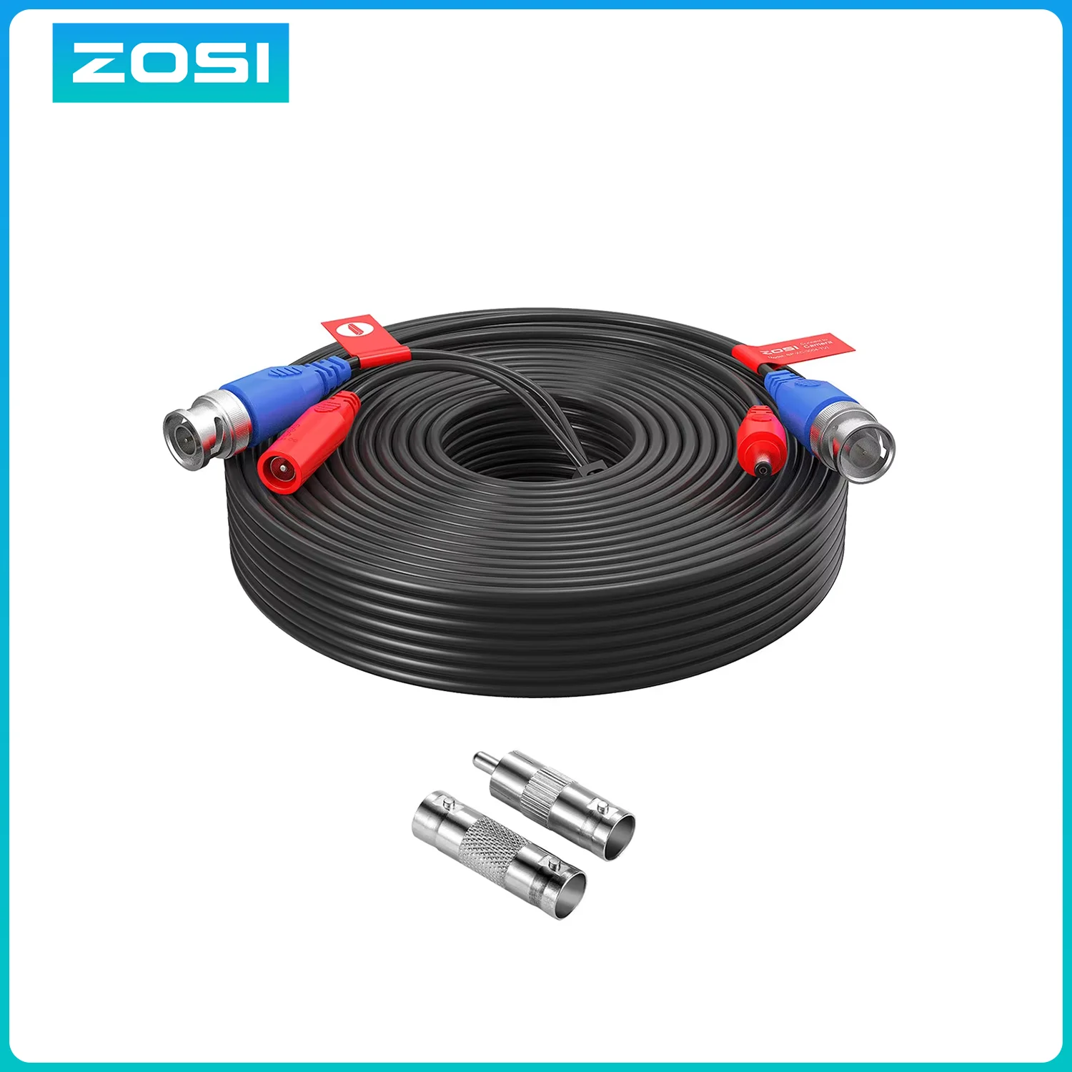 

ZOSI 18.3M 60ft CCTV Cable BNC + DC Plug Cable For CCTV Camera DVR Security Black Surveillance System Accessories
