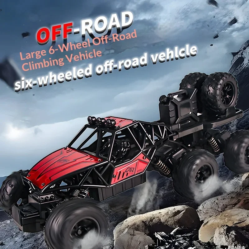 In Stock Extra Large Six-Wheel Climbing RC Car Remote Control Off-Road Vehicle 4WD High-Speed Racing Toy Car Gift for Boy
