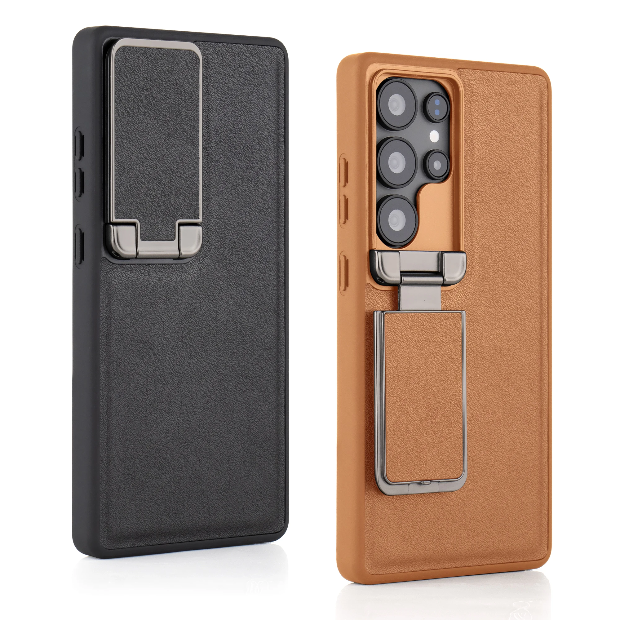 

For Samsung Galaxy S26 Ultra Case Small Sheep Leather Camera Holder Design Protective Phone Shell Back Cover