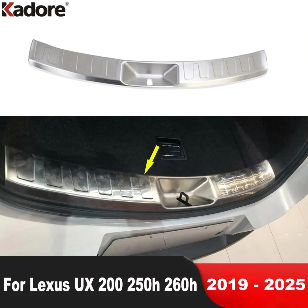 Rear Trunk Bumper Cover Trim For Lexus UX 200 UX250h UX260h 2019-2023 2024 2025 Car Tailgate Door Sill Plate Guard Accessories