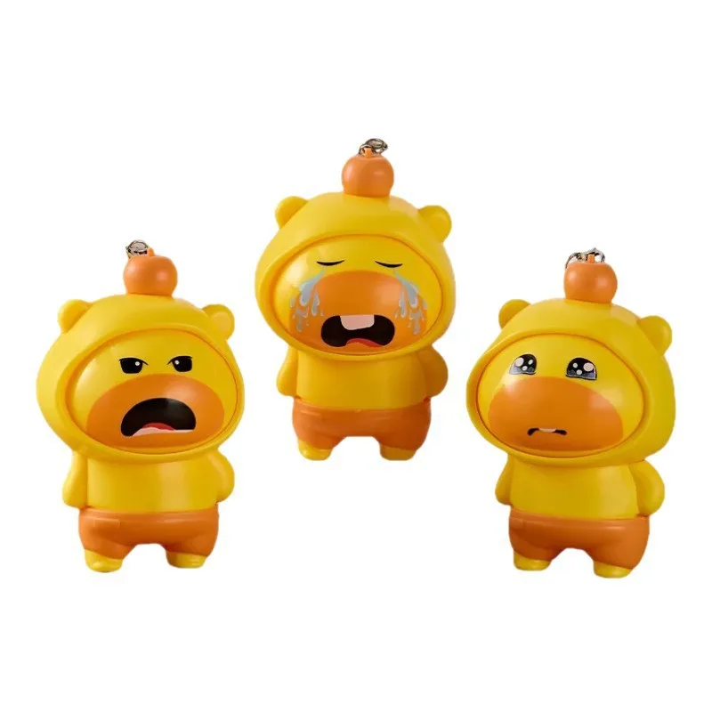 Divertente stampa rotante che cambia volto capibara giocattolo portachiavi ciondolo bambini sollievo dallo stress bambola che cambia volto ornamento da tavolo