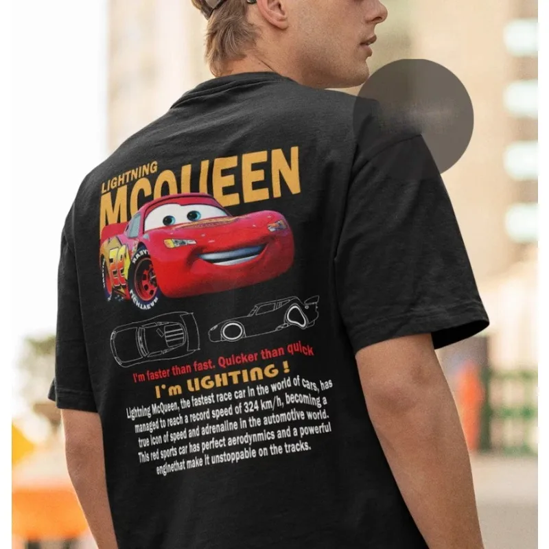 

Лидер продаж, летняя футболка McQueen, футболка с изображением фаната McQueen, футболка с изображением автомобиля, футболка McQueen and Sally Shir