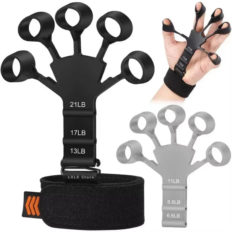 1-6pcs Hand Grip Strengthener Physical Tools Finger Trainer Training and Exercise Gym 6th Level Resistance Gripster Expander