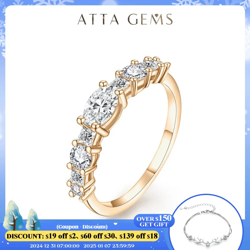 

ATTAGEMS Solid 14k 18K Gold Oval Cut 5.3*3.8mm VS CVD Lab Grown Diamond Ring Fine Jewelry Diamond Engagement Ring Certificate