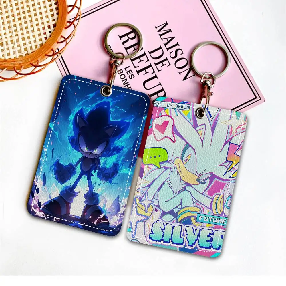 Popular Movie S-SonicS Anime Card Holder Suitable For Bank Business Work Card Holder Credit ID Card Badge Bag Holder Keychain