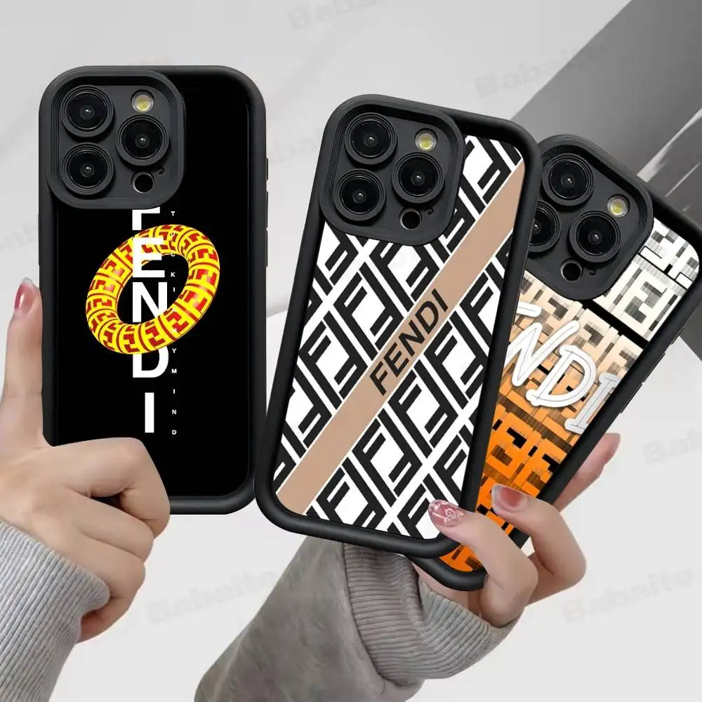 Funda de Teléfono con Logotipo F-fendi de Lujo para iPhone 16 15 14 13 12 11 Pro Max Plus 17 Air Shell