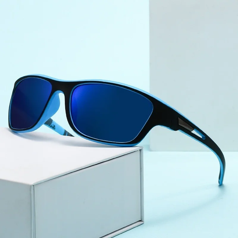 2PCS Square Cycling Sunglasses Colorful Lens as Driving Hiking and Running UV400 Eyewear for Men Women