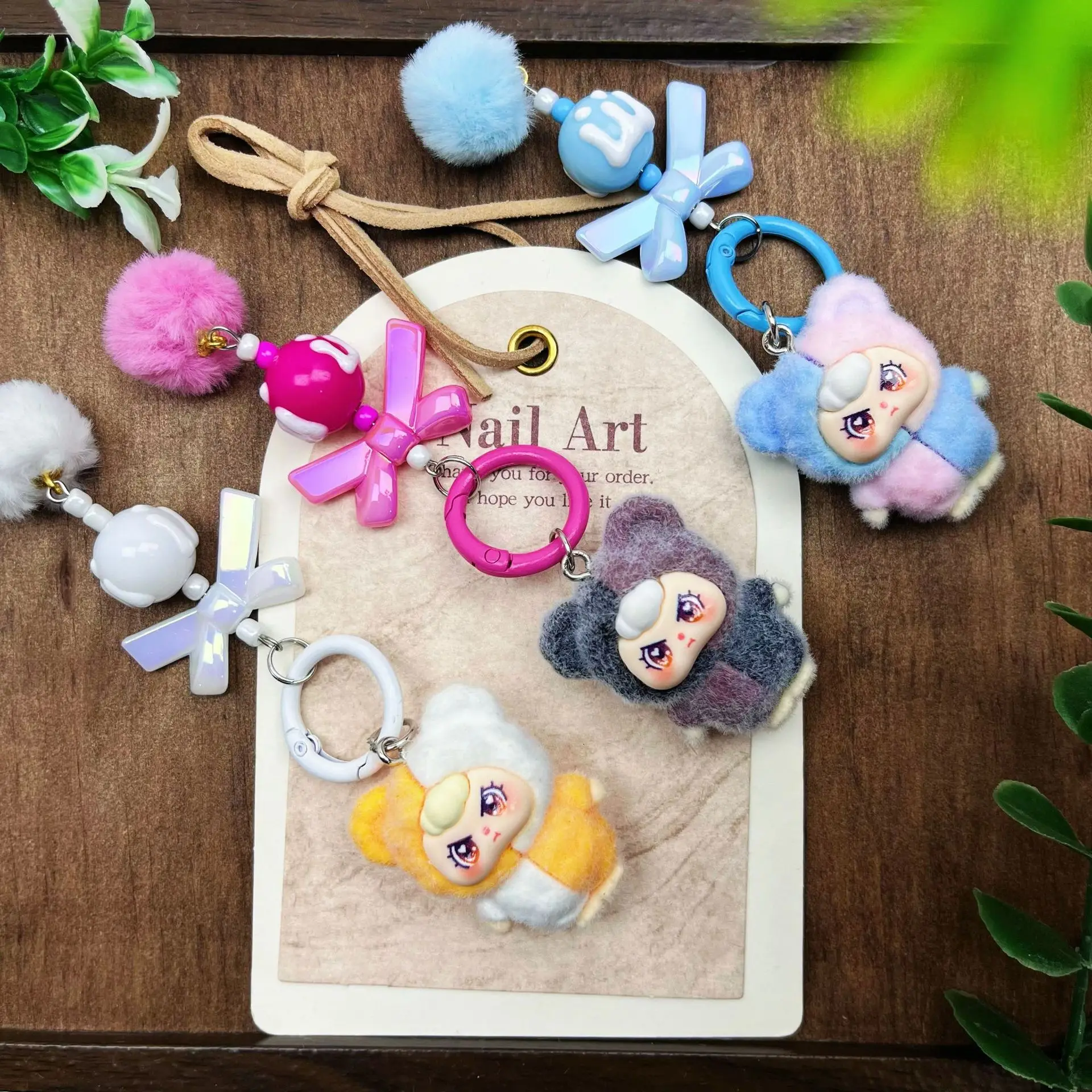 

1/9pcs Creative Cartoon Babythree Keychain Pendant Cute Car Keyring Accessories Funny Kids Gift Backpack Jewelry Decoration Bag