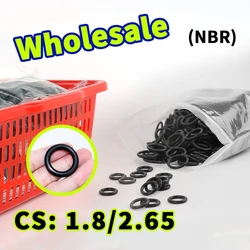 O-ring wholesale thickness 1.8/2.65mm cross-section NBR link nitrile rubber gasket seal o ring rubber elastic ring free shipping