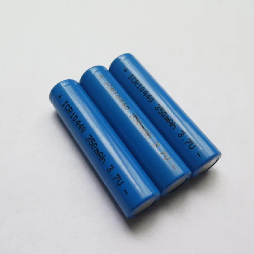 2pcs/lot 10440 3.7v lithium battery flashlight suitable for 350mAh AAA rechargeable battery