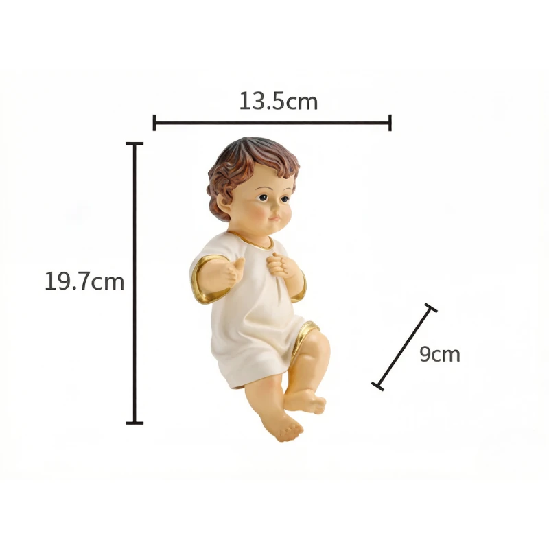 1PC Christmas Nativity Jesus Holiday Gifts Crafts Christian Holy Baby Child Catholic Figures Jesu Statuette Baby Figurine