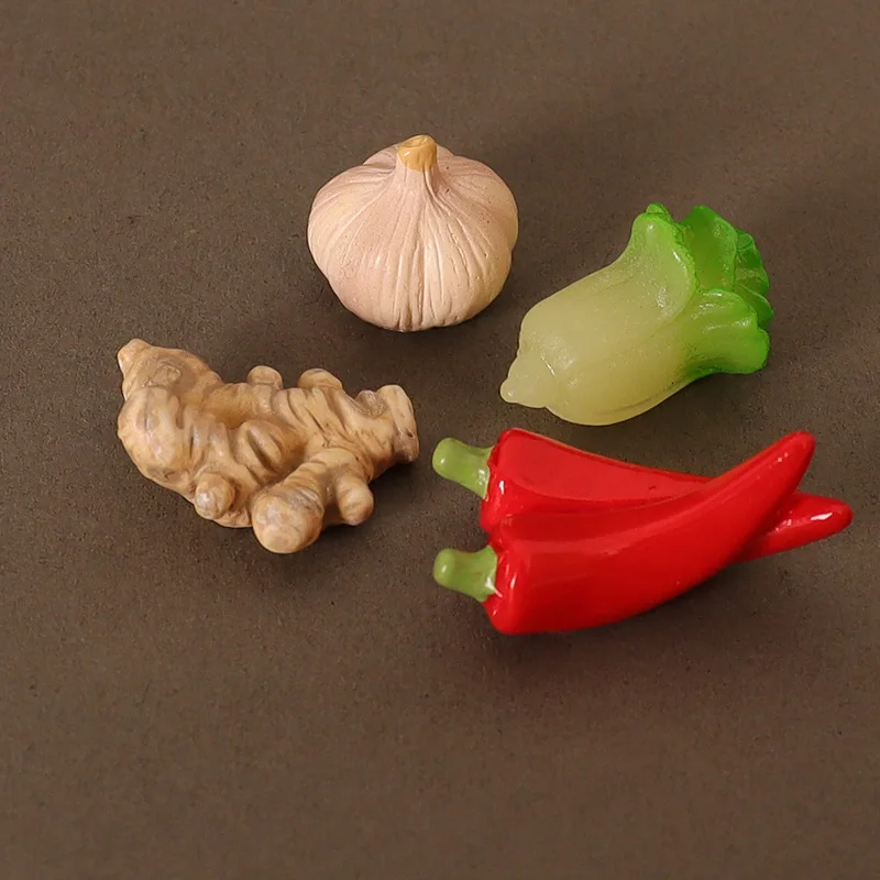 8Pcs/set 1/12 Dollhouse Simulated Vegetables Miniature Kitchen Food Chili Tomato Eggplant For Dolls House Life Scene Accessories