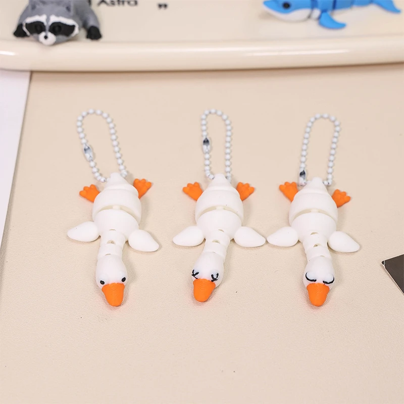 3D Printed Movable Joint Ferret Hermit Bearded Dragon Keychain Animal Figurine Fidget Toy Home Desk Decoration Gift
