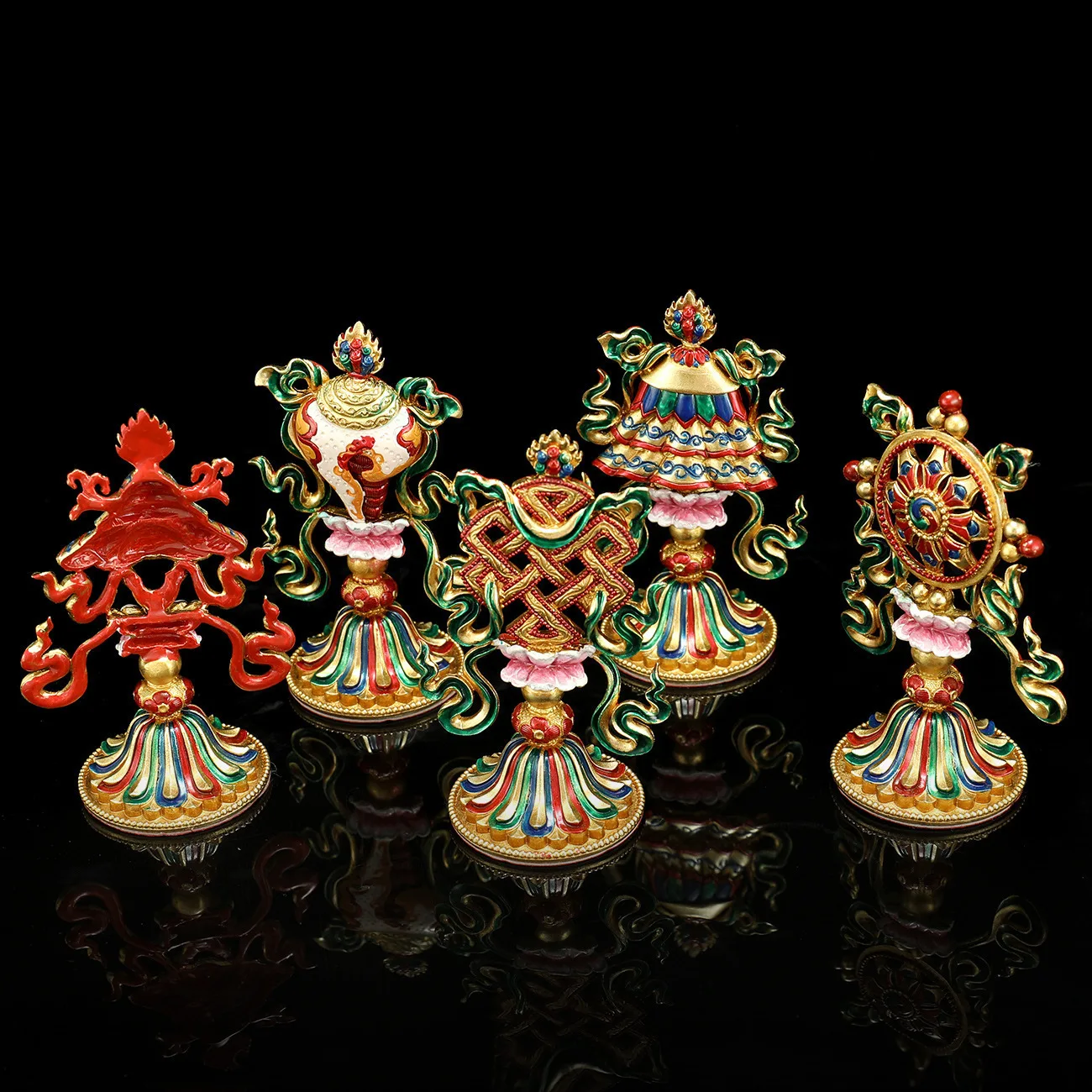 Cz  eight auspicious ornaments, ritual instruments, auspicious eight treasures set auspicious eight treasures combination