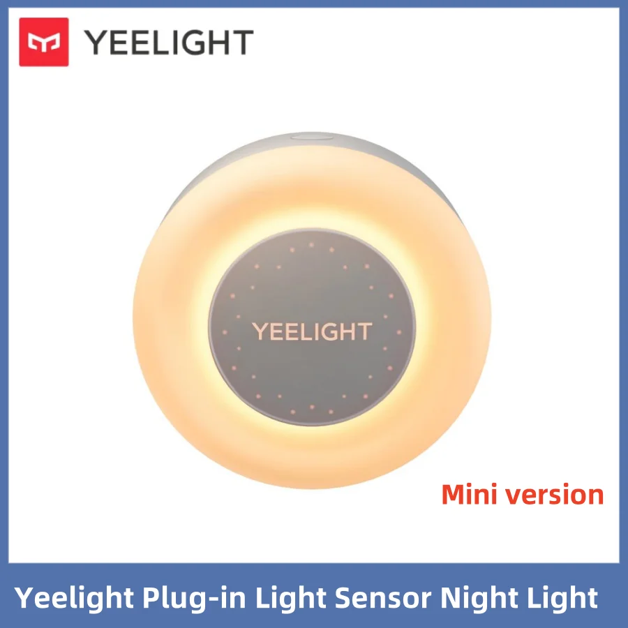 Yeelight Plug-in Light Sensor Night Light 100-240V Warm Color 0.25W Energy Saving 2700K Lighting Light Sensor EU Plug