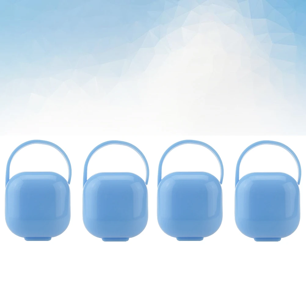 

4Pcs Pacifier Storage Boxes Portable Dustproof Pacifier Holder Strong Safe Storage Case for Outdoor Travel Baby Use