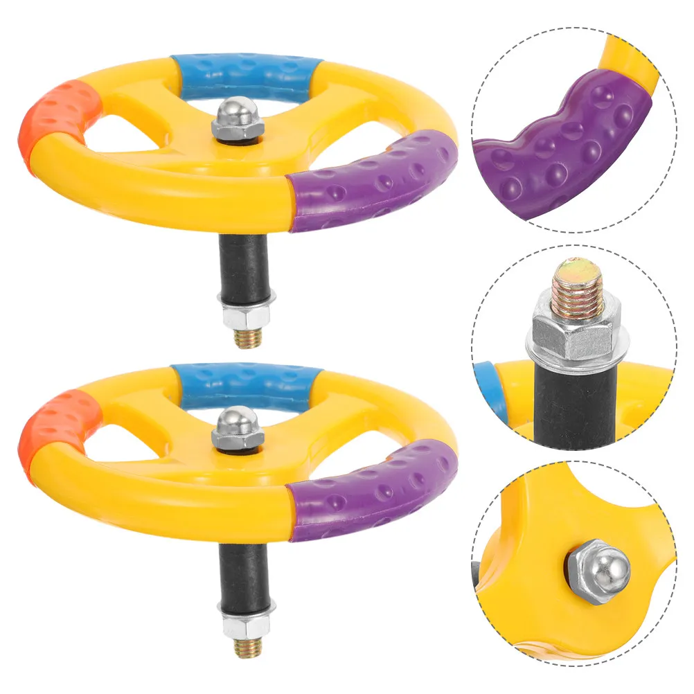 2 pcs Racing Steering Wheel Plastic Car Swing Simulation Halloween Christmas New Year Car Accessories Colorful