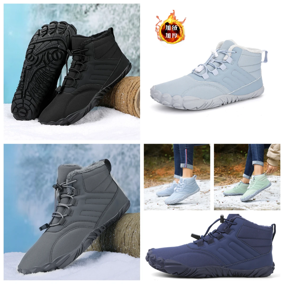 

Зимние ботинки, мужская зимняя обувь, ботильоны, размеры 36–46, зимняя обувь для пар, уличная походная обувь, теплые плюшевые ботинки на меху