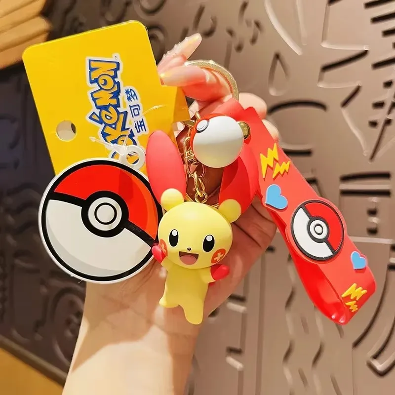 Figura de Pokémon Anime Jigglypuff Gengar Pikachu PlusleGeng Llavero para Coche, Bolso, Mochila, Decoración, Colgante, Regalo