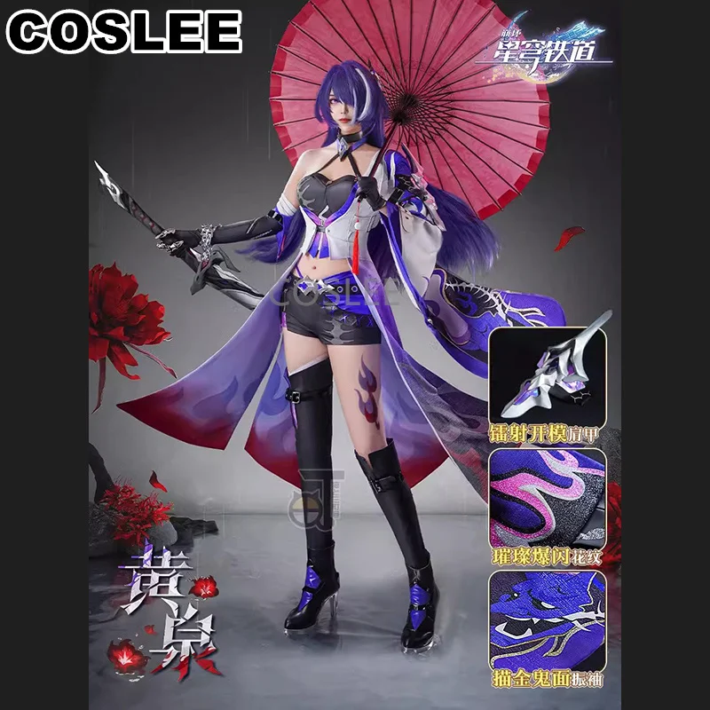 

COSLEE Honkai: Star Rail Acheron Game Suit Uniform Dress Cosplay Costume Halloween Carnival Party Outfit For Women New