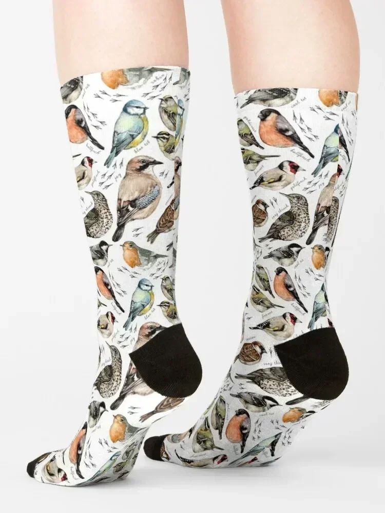 British Birds Socks anti slip football snow gym FASHION Socks Man Women's