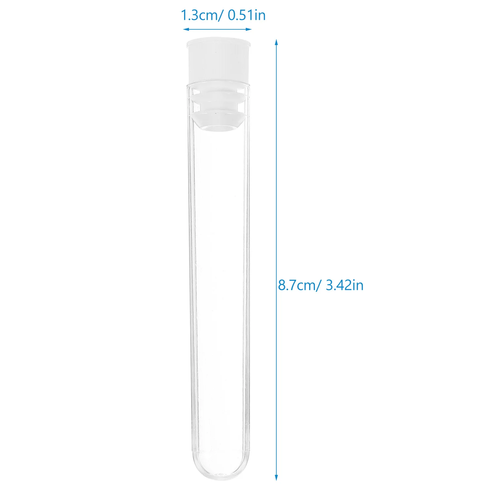 50 قطعة أنابيب اختبار الاطفال البلاستيك واضح صغير المحمولة مع الأغطية للتجارب العلمية الحلوى الخرز تخزين أنابيب الاختبار للأطفال #3