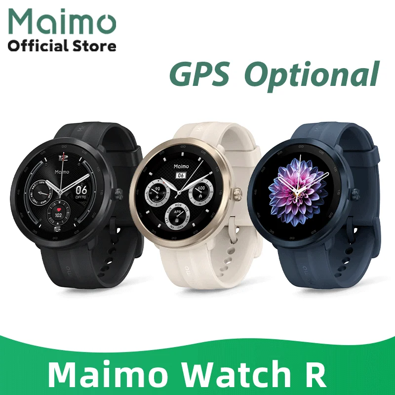 Maimo-reloj inteligente para hombre y mujer, pulsera con pantalla R de 1,3 pulgadas, bisel de acero inoxidable, SpO2, control del ritmo cardíaco, Fitness, sueño, 115 modos de ejercicio