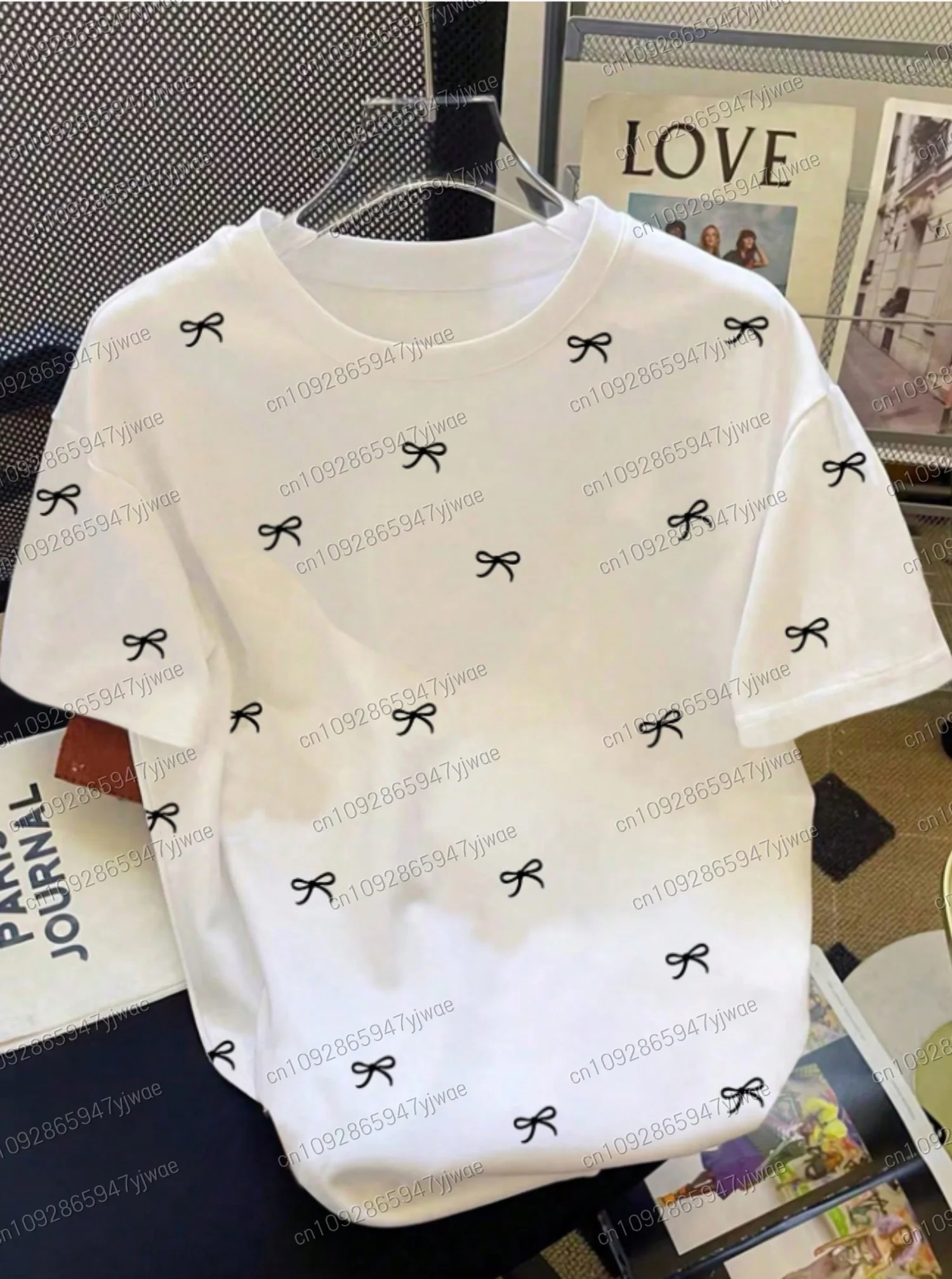 Nieuw in damesmode roze streepprint O-hals T-shirt met korte mouwen Zomer Tee Streep Oversize sport T-shirt