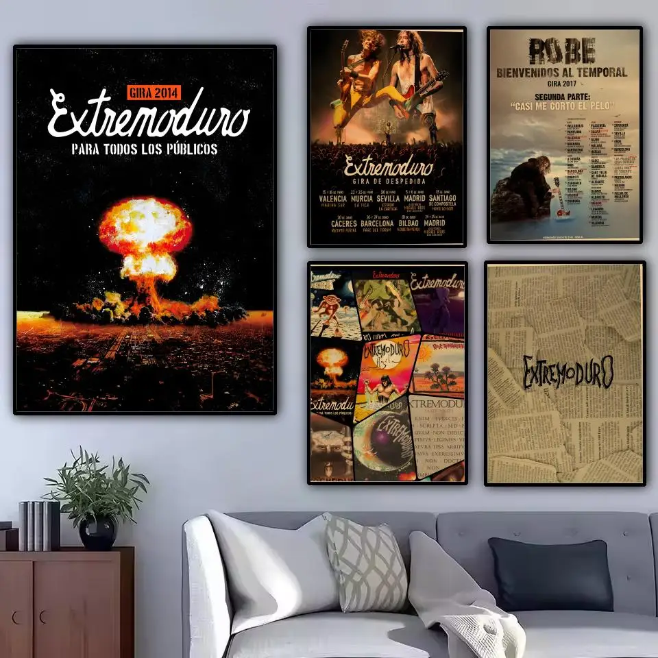 ملصق فرقة E-Extremoduro ملصقات حائط حديثة وأنيقة لديكور المنزل وغرفة المعيشة وفن الحائط