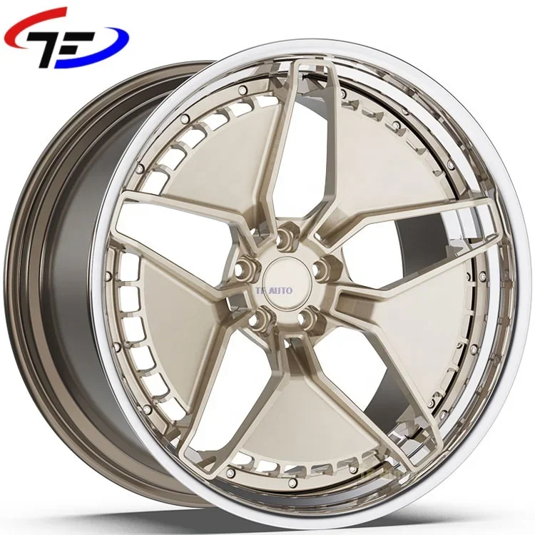 Chrome 5*112 3 Pieces Passenger Racing Car Deep Dish 22*10J Concave Forged Wheels