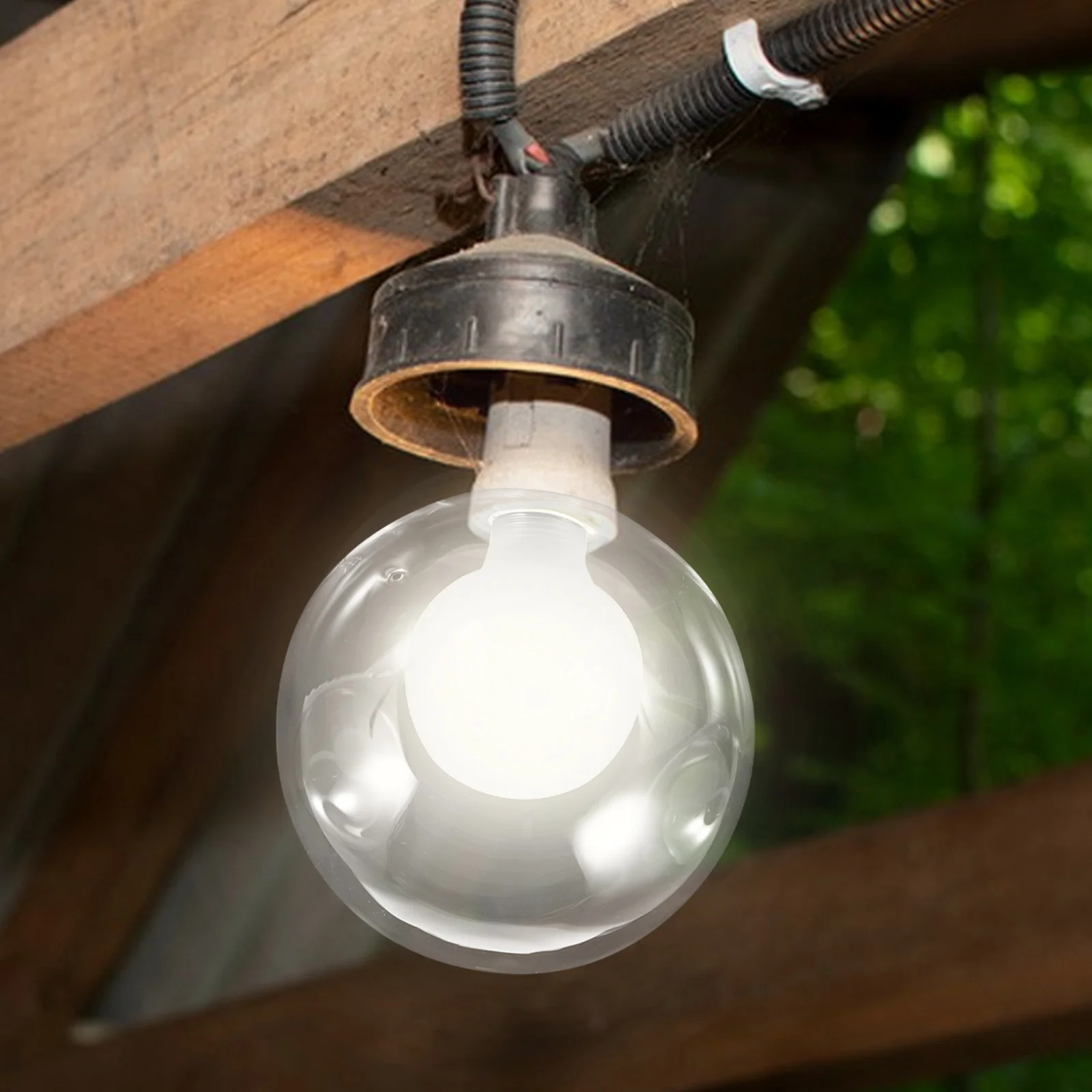 

Double Layer Glass Lampshade Clear Spherical G9 Socket Compatible Modern Triple Indented Design for Home Lighting Decorative