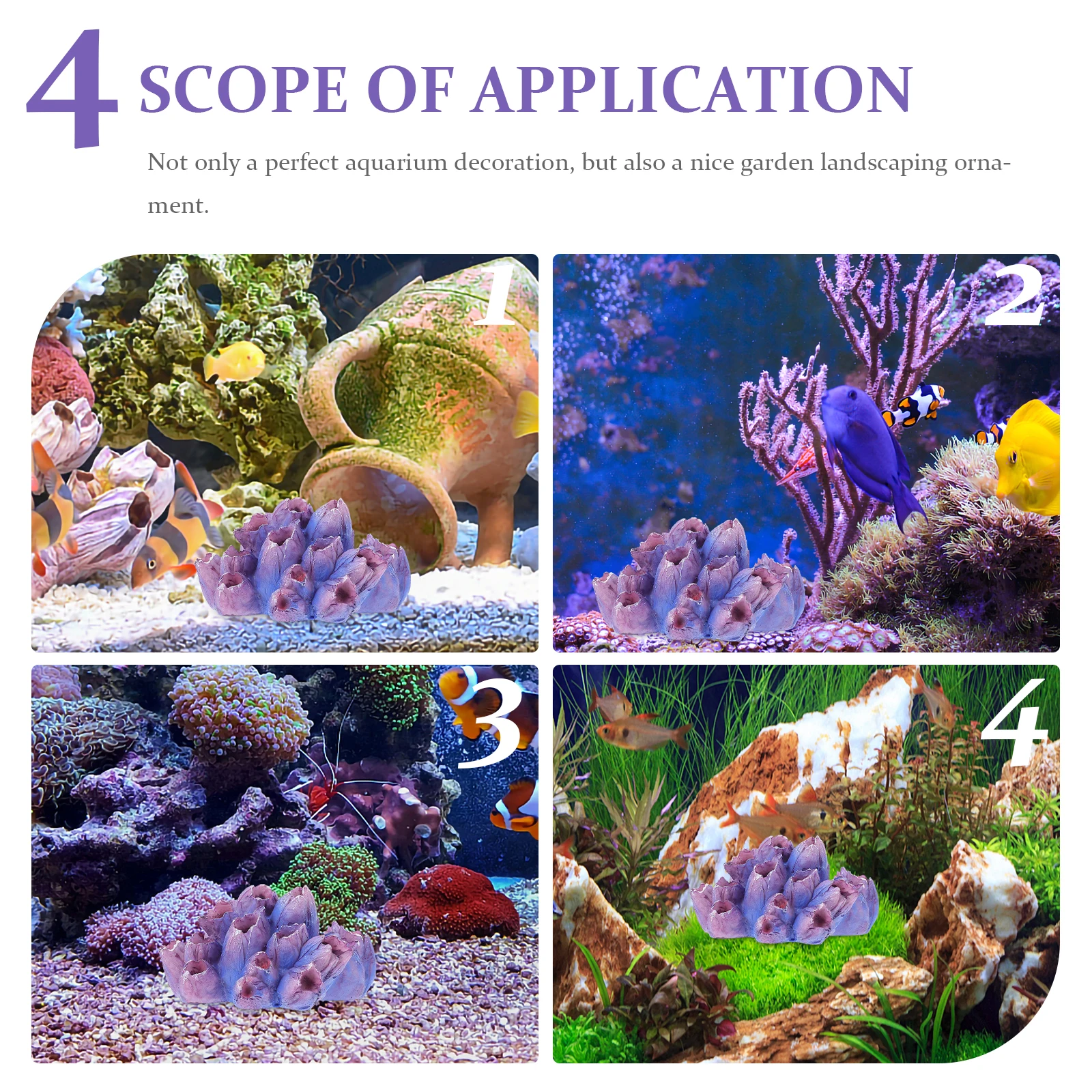 

Lifelike Resin Coral Aquarium Ornament for Fish Tank Decor - Realistic Artificial Coral Landscape with Premium Craftsmanship and