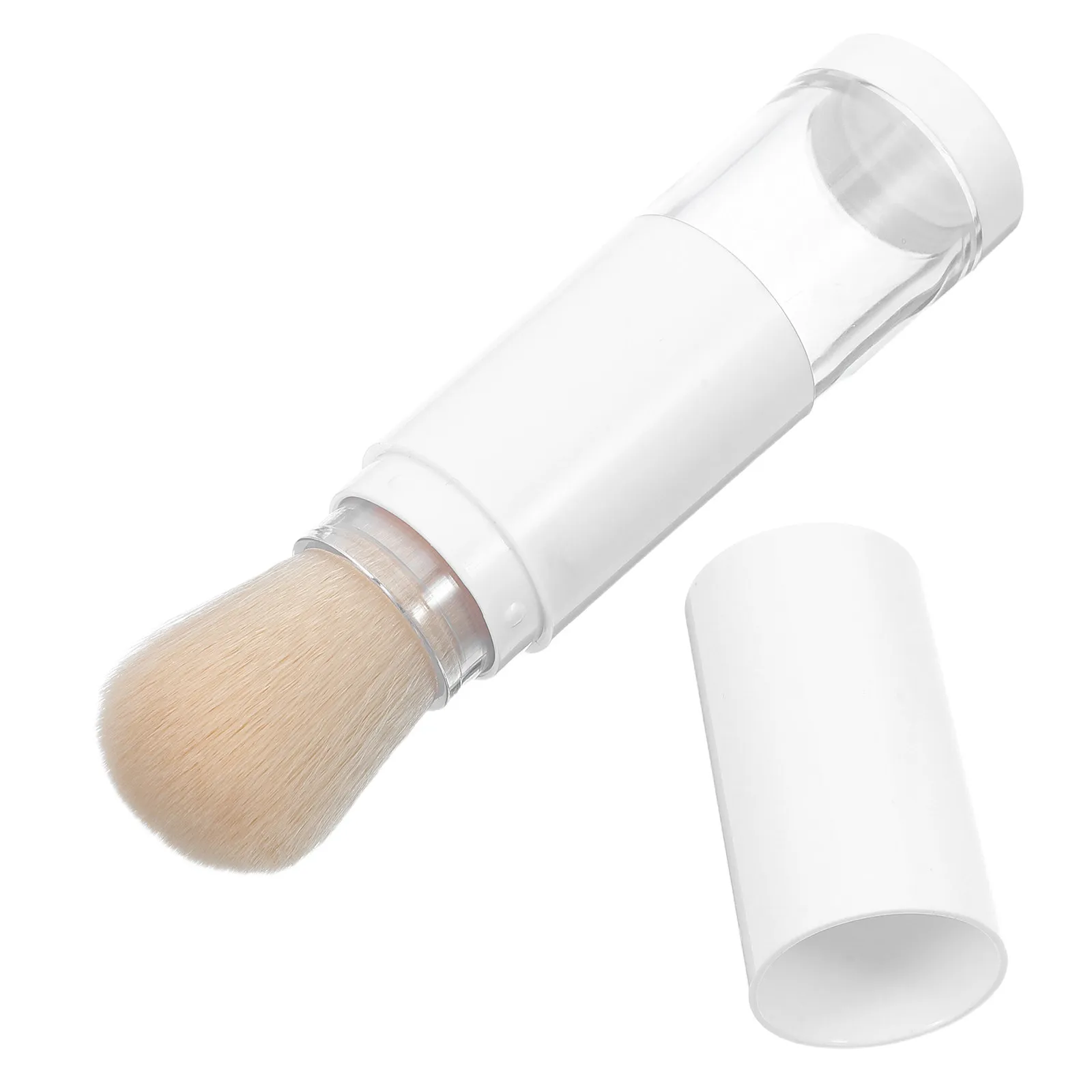 Retractable Refillable Loose Powder Brush Travel Tool Soft Synthetic Bristles Makeup Brush Portable Touch Up