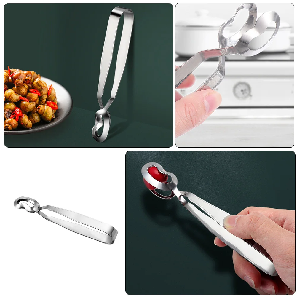 

Stainless Steel Food Tong Snail Tongs Kitchen Serving Clamp Heat Resistant Rust Proof Lightweight Easy Handle Comfort Grip