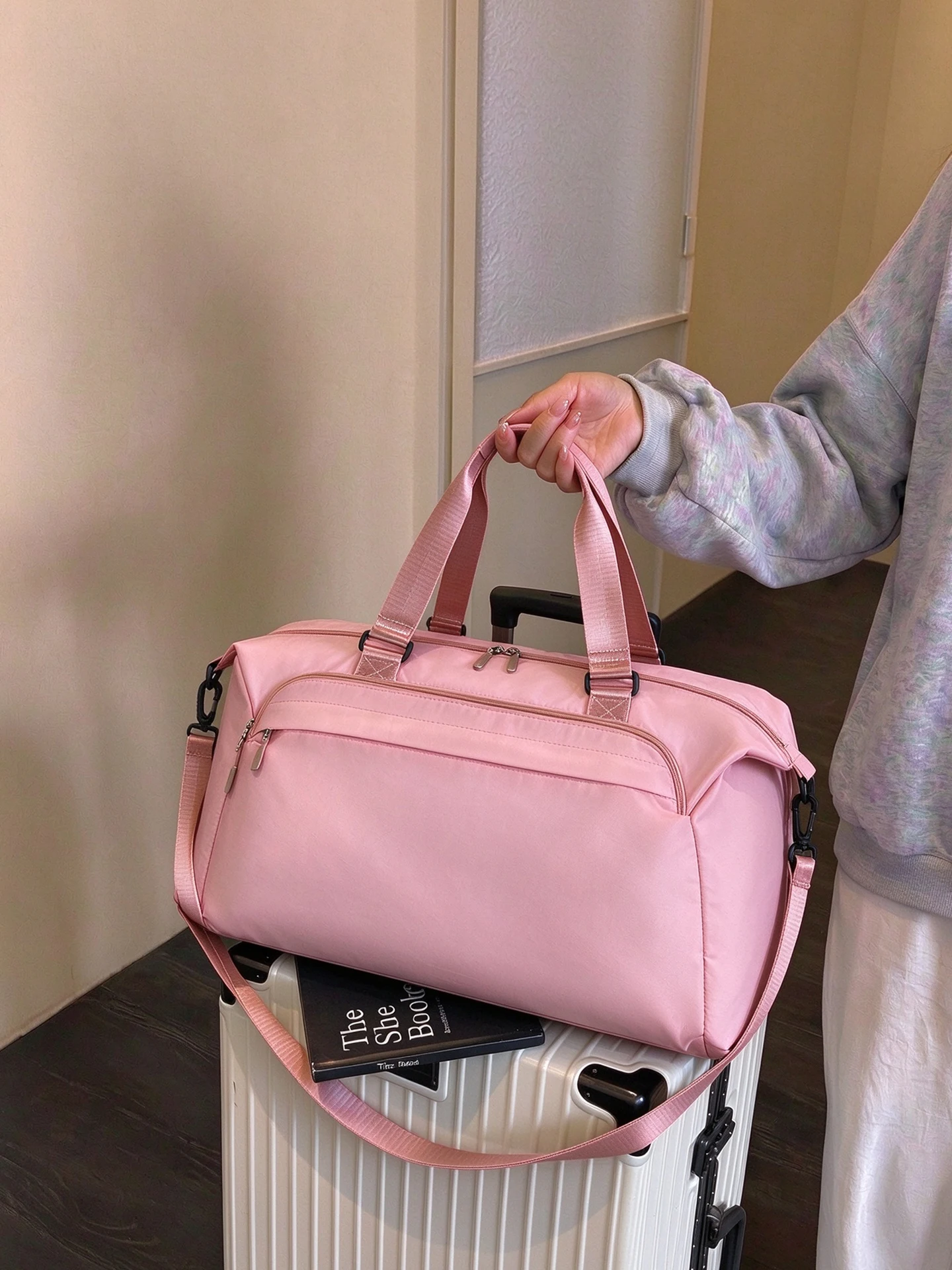 travel-bag-hanging-suitcase-large-capacity-short-trip-business-trip-dry-wet-separation-student-dormitory-luggage-bag