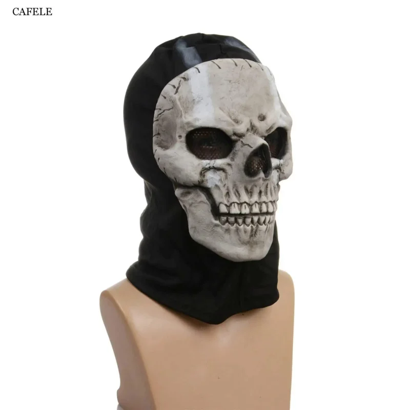 Cafele Halloween ghost mask MW2 war game Ghostface mask Call of Duty scary full face skull mask Halloween costume for men women