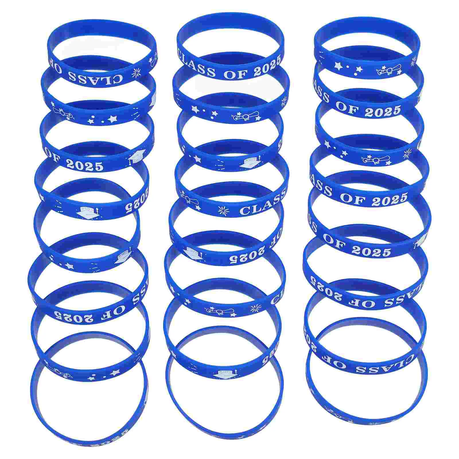 

24 Pcs Graduation Bracelet Congrats Class of 2025 Senior Banner Party Favors Accessories for Wrist Band Student