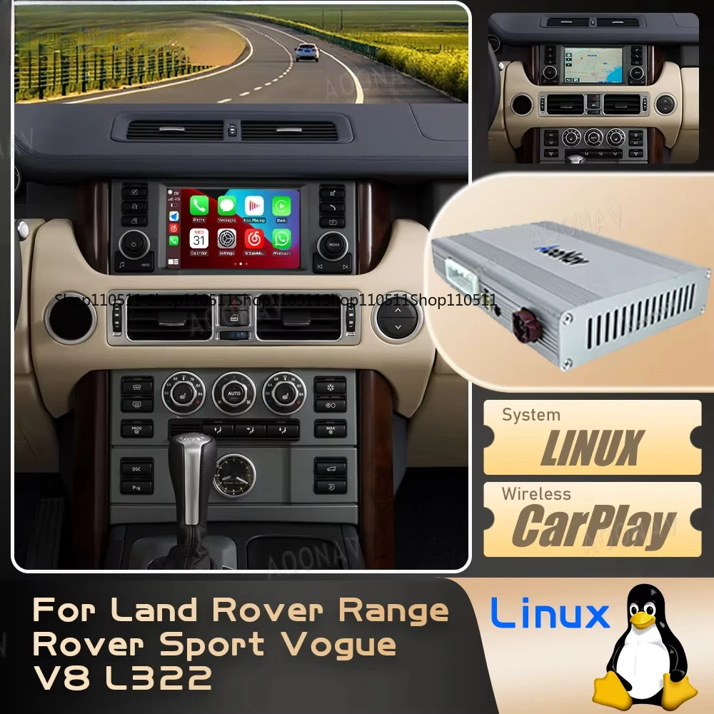 

Для Range Rover Sport Fashion V8 L322 беспроводной Apple CarPlay Android автомобильная стерео обновление Linux декодер Box Mirror Link