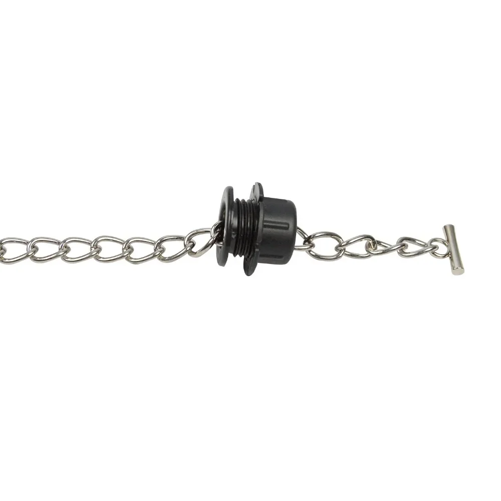 New Tanqu 1 Pair Silver Long Thick Single Chain with OT Metal Buckle Black Screws for Obag O Bag Handles for Women Bag Handbags