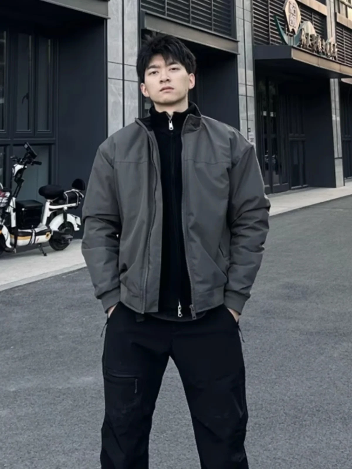 Black Stand Collar Men's Jacket Gtla Hard Style Three Proof Tactical Coat Cleanfit Jacke Polyester Fiber Spring Autumn Winter