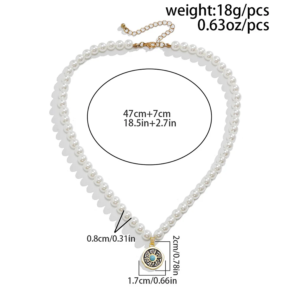 Retro Herren-Halskette aus Kokosnussmuscheln, Hip-Hop-Strandstil, mehrschichtige Halskette, böhmischer Schmuck, trendige Accessoires – Detail 1