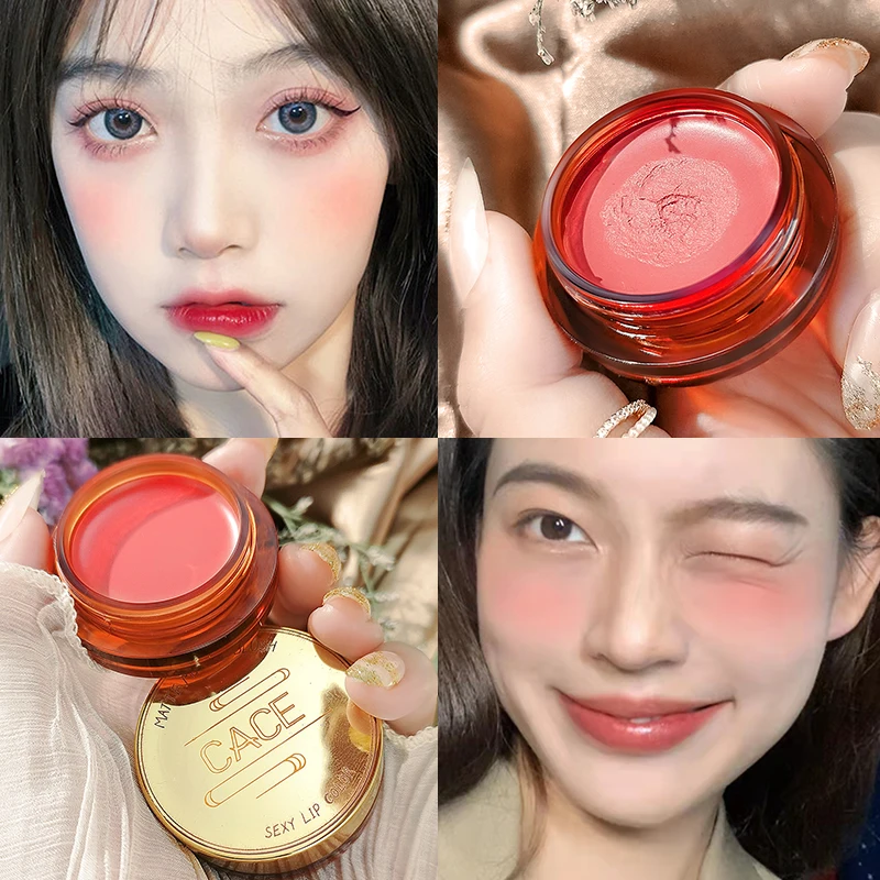 

Girl Blush Peach Cream Makeup Blush Palette Cheek Contour Blush Cosmetics Blusher Cream Makeup Rouge Cheek Tint Blush Lip Mud