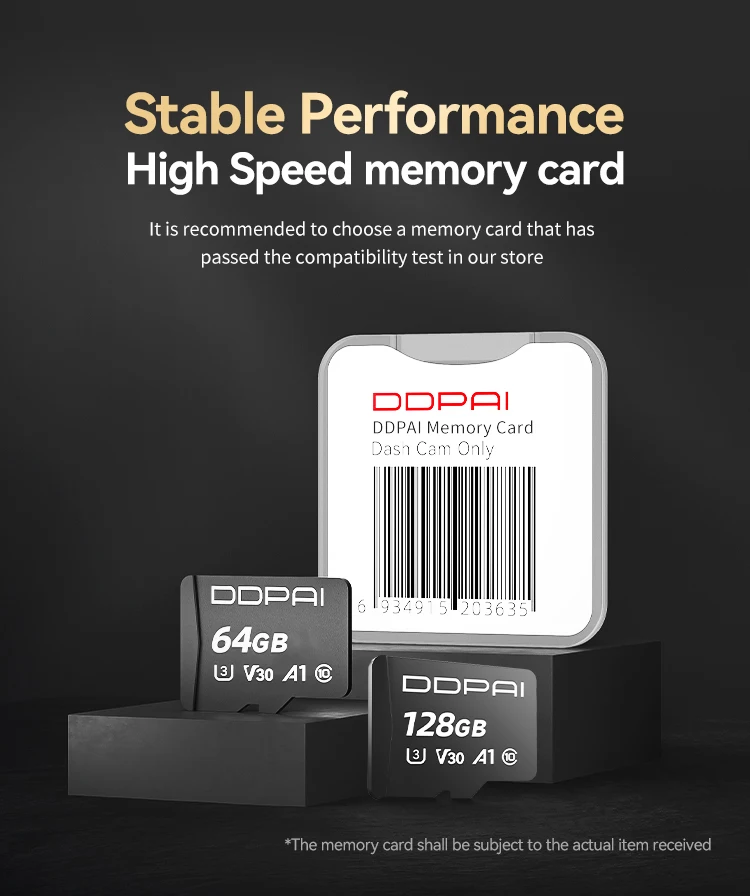 Scheda di memoria DDPAI ad alta velocità 64 GB 128 GB per adattatori DVR per auto DDPAI Dash Cam Scheda Micro SD di classe 10