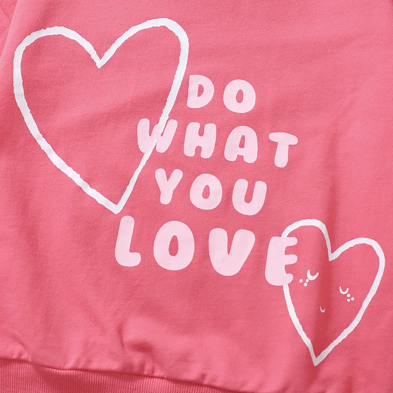 

Autumn New Girls Sweatshirt Set Cartoon Children's Clothing Long Sleeve Cotton Children's Set