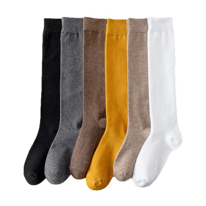

Thickened Women's Stockings Knee Leg Calf Autumn/Winter Warm Anti-Cold Ladies' Breathable Warm Thick Socks Solid Knee Socks