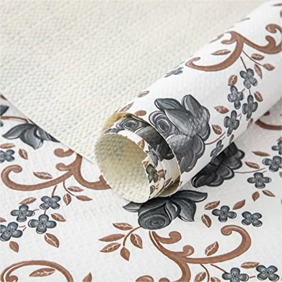 

12X120 Inch Shelf Liner for Kitchen Cabinets, PVC Drawer Liner for Dresser Non-Slip Bathroom, Non-Adhesive Cabinet Liner Washab