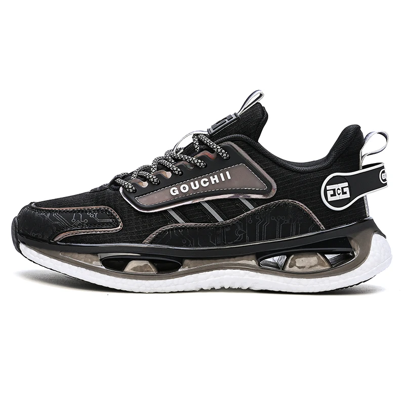 

Men Breathable Trail Running Sneakers Carbon Plate Cushion Shock Absorption Lightweight Mesh Hiking Shoes