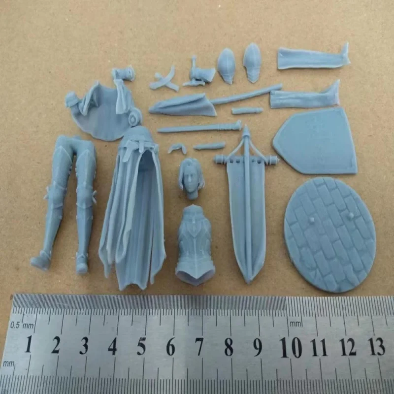 

Масштаб 1/24, статуя из смолы, женские генералы, держащие боевые флаги, сделай сам, сборный комплект модели, разобранный и неокрашенный 3D гаражный комплект, игрушка