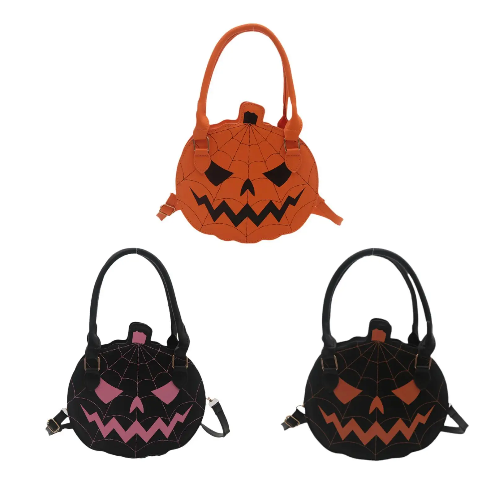 

Pumpkin Crossbody Bag with Detachable Adjustable Strap Creative Satchel Tote
