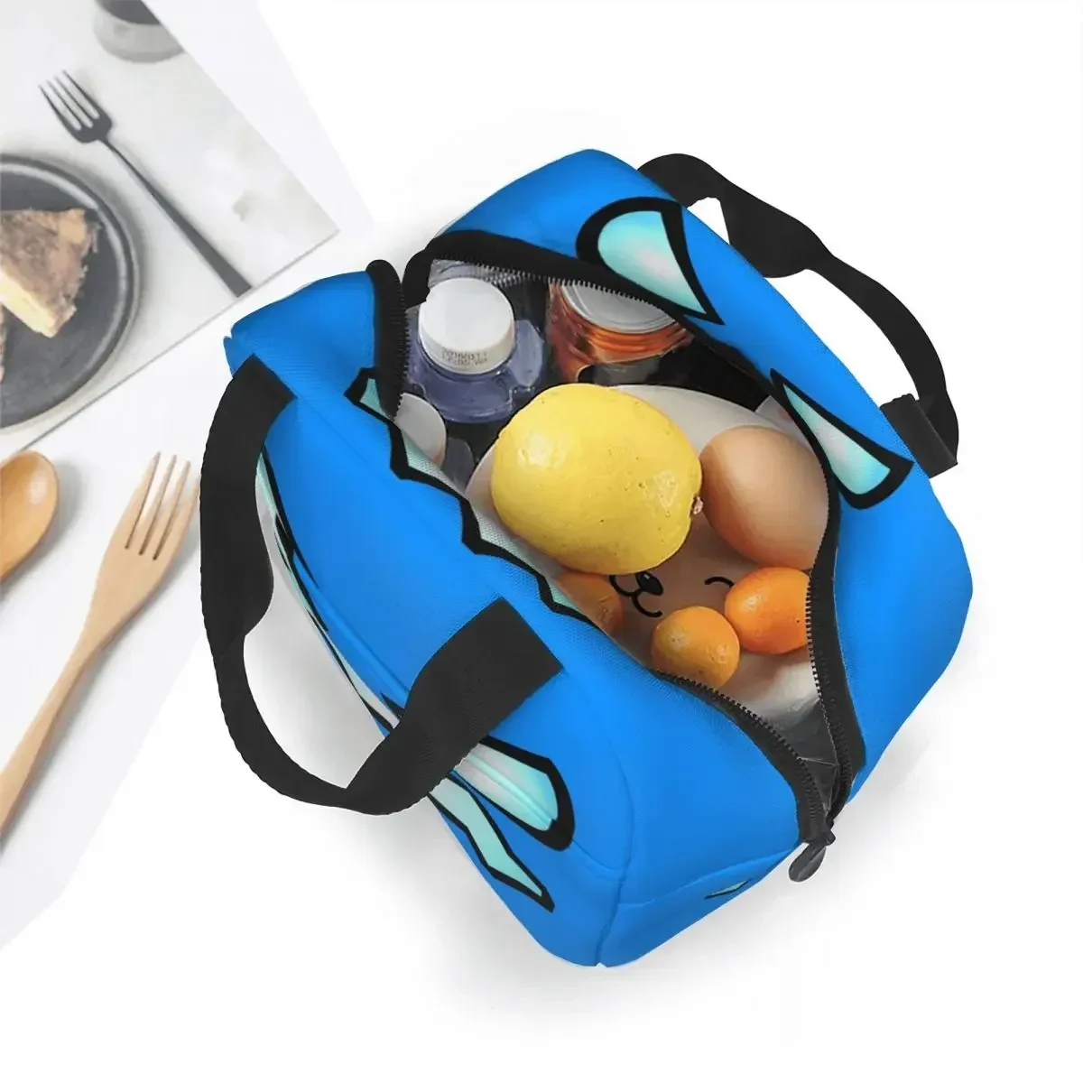 Geometry Cube Dash Game Insulated Lunch Bag Unblocked Level Meal Container Cooler Bag Lunch Box Tote School Outdoor Food Bag